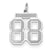 14k White Gold Medium Satin Number 88 Charm hide-image