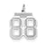Medium Satin Number 88 Charm in 14k White Gold