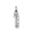 Casted Small Diamond Cut Number 1 Charm in 14k White Gold