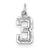 14kw Casted Small Diamond Cut Number 3 Charm hide-image