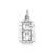 Casted Small Diamond Cut Number 6 Charm in 14k White Gold