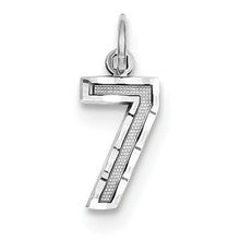14kw Casted Small Diamond Cut Number 7 Charm hide-image
