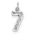 14kw Casted Small Diamond Cut Number 7 Charm hide-image