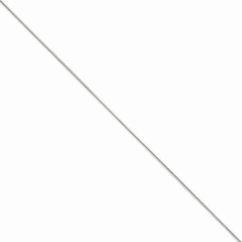 14K White Gold Round Snake Chain Bracelet