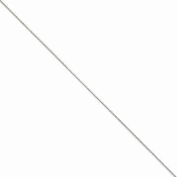 14K White Gold Round Snake Chain