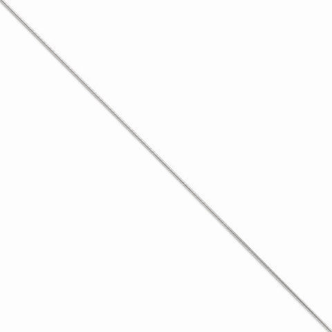 14K White Gold Round Snake Chain Bracelet