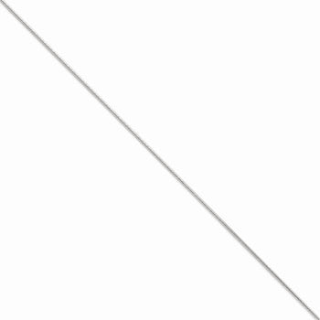 14K White Gold Round Snake Chain