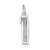 14k White Gold Small Satin Number 1 Charm hide-image