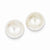 14k Yellow Gold 11-12mm White Button Freshwater Cultured Pearl Stud Earrings