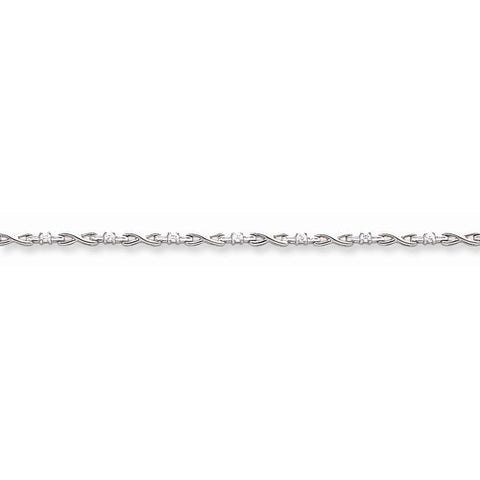 14K White Gold AA Diamond Tennis Bracelet