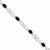 14K White Gold Completed Figure-8 Diamond & Sapphire Bracelet