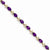 14K Yellow Gold Completed Fancy Floral Diamond Amethyst Bracelet