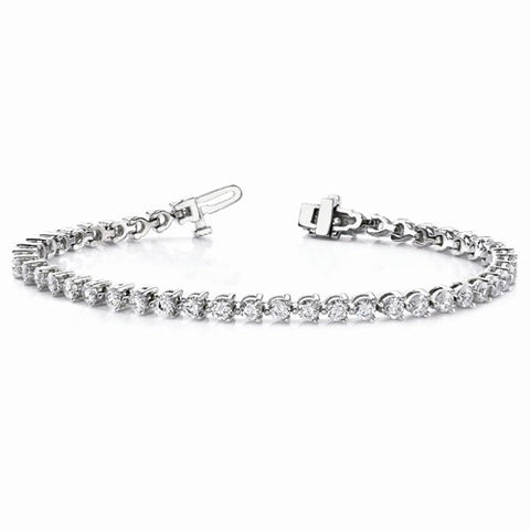 14K White Gold AA Diamond Tennis Bracelet