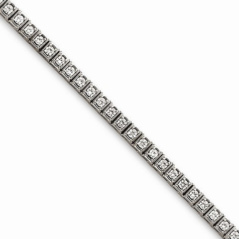 14K White Gold AA Diamond Tennis Bracelet
