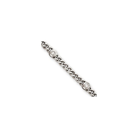 14K White Gold AA Diamond Tennis Bracelet