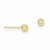 14k Yellow Gold Polished 3mm Ball Post Earrings