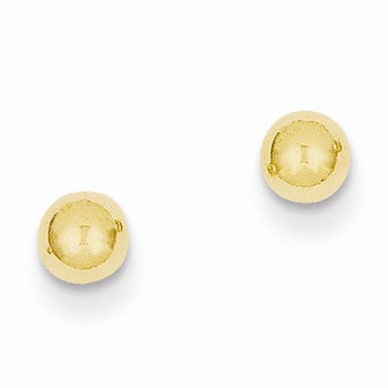 14k Yellow Gold Polished 4mm Ball Post Earrings