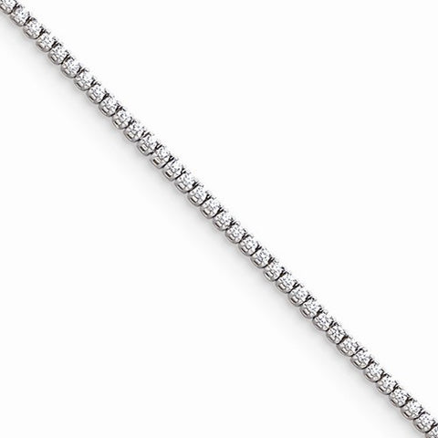 14K White Gold AA Diamond Tennis Bracelet