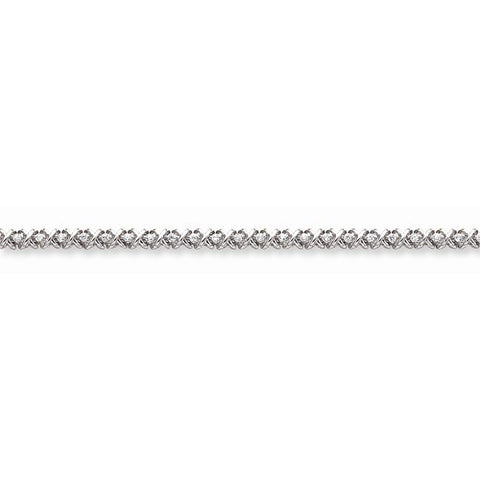 14K White Gold AA Diamond Tennis Bracelet