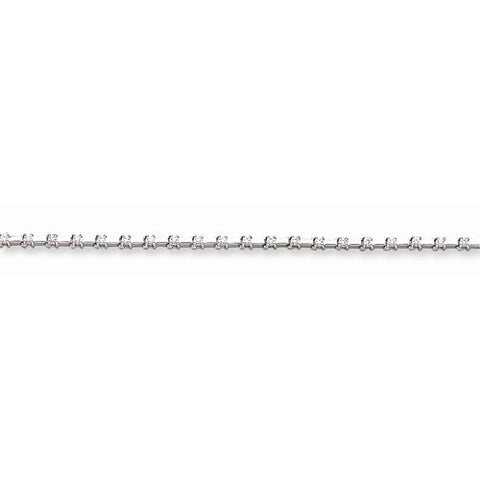 14K White Gold AA Diamond Tennis Bracelet