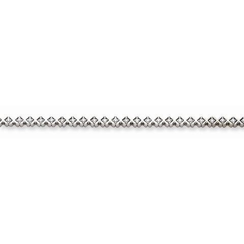 14K White Gold AA Diamond Tennis Bracelet