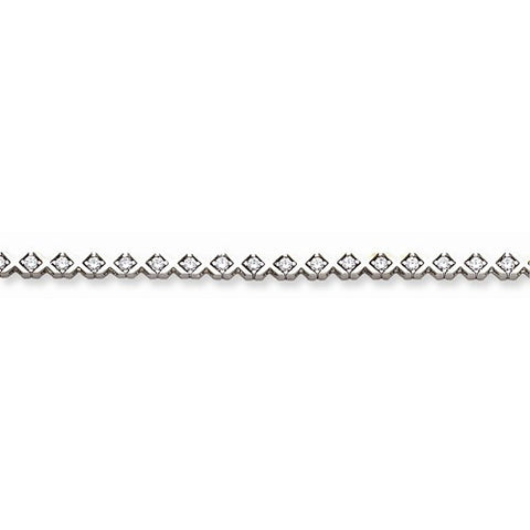 14K White Gold AA Diamond Tennis Bracelet