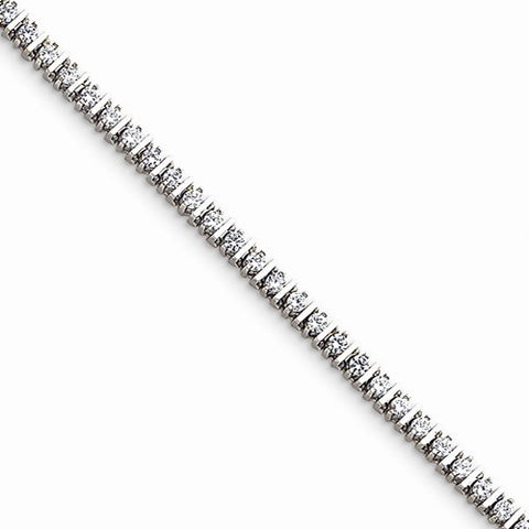 14K White Gold AA Diamond Tennis Bracelet