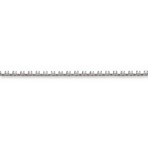 14K White Gold AA Diamond Tennis Bracelet