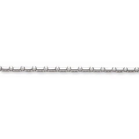 14K White Gold AA Diamond Tennis Bracelet
