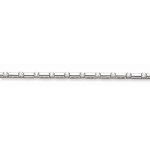 14K White Gold AA Diamond Tennis Bracelet