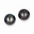 14k Yellow Gold 9-10mm Black Round Freshwater Cultured Pearl Stud Earrings