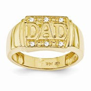 14k Yellow Gold Diamond men's Ring
