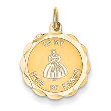 14k Gold Maid of Honor Charm hide-image