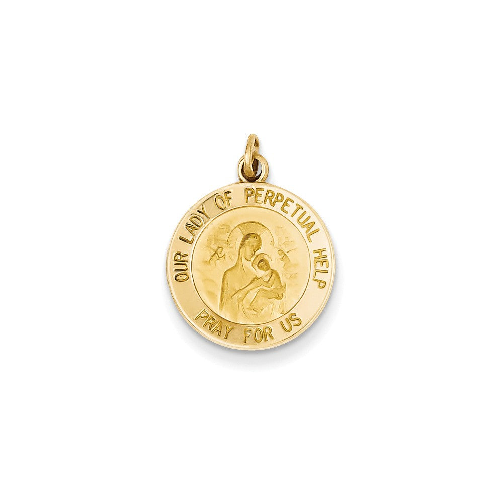 14k Gold Our Lady of Perpetual Help Medal Charm | CharmsToTreasure ...
