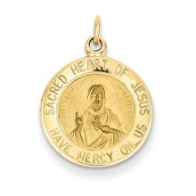 14k Gold Sacred Heart of Jesus Medal Charm hide-image