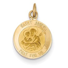 14k Gold Saint Joseph Medal Charm hide-image