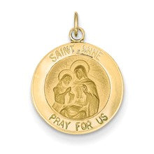 14k Gold Saint Anne Medal Charm hide-image
