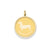 Dachshund Disc Charm in 14k Gold