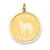 14k Gold German Shepard Disc Charm hide-image