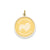 Shetland Sheepdog Disc Charm in 14k Gold