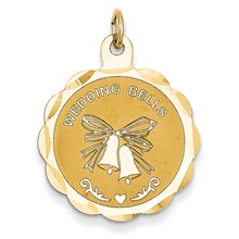 14k Gold Wedding Bells Charm hide-image