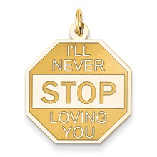 14k Gold I'll Never Stop Loving You Charm hide-image