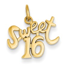 14k Gold Sweet 16 Charm hide-image