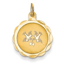 14k Gold Love Birds Disc Charm hide-image