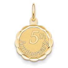 14k Gold Happy 5th Anniversary Charm hide-image