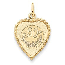 14k Gold Happy 50th Anniversary Charm hide-image