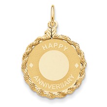 14k Gold Happy Anniversary Charm hide-image