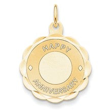 14k Gold Happy Anniversary Charm hide-image