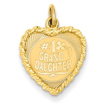 14k Gold #1 Granddaughter Disc Charm hide-image