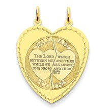 14k Gold Mizpah Charm hide-image